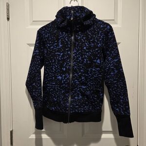 Lululemon Women's Scuba Full Zip Hoodie - Size 4 - Blue/Black - EUC!